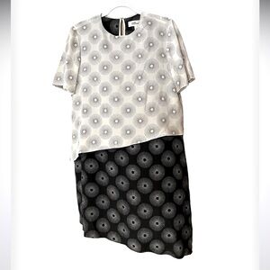 Diane Von Furstenberg Silk Tiered Sunburst Dress